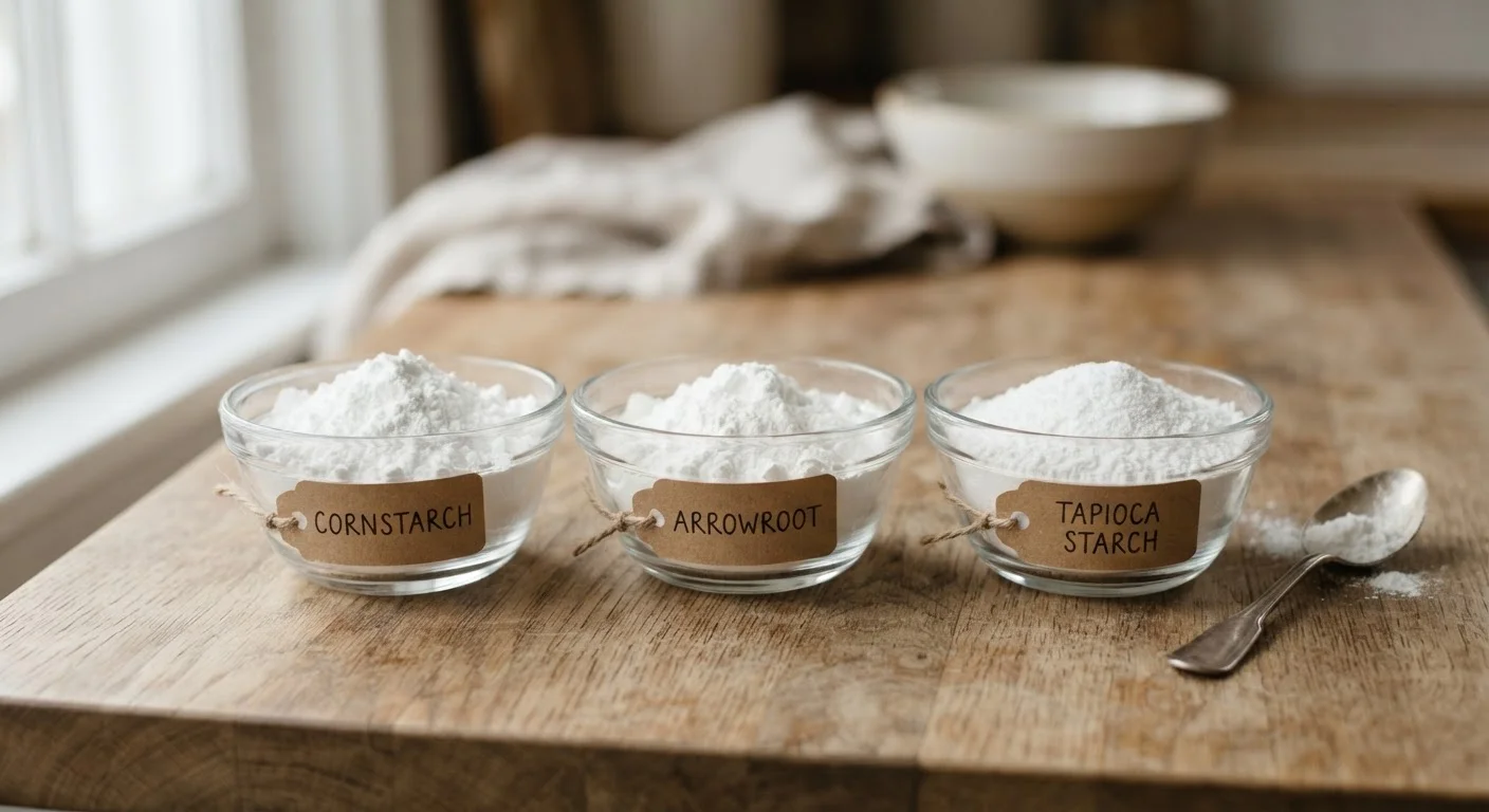 Starches in the Kitchen: Cornstarch, Arrowroot, and Tapioca Compared
